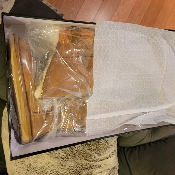 Australia Luxe Collective Spartan Tall Suede Shearling Moto Gladiator Boot #471 - Picture 3 of 6